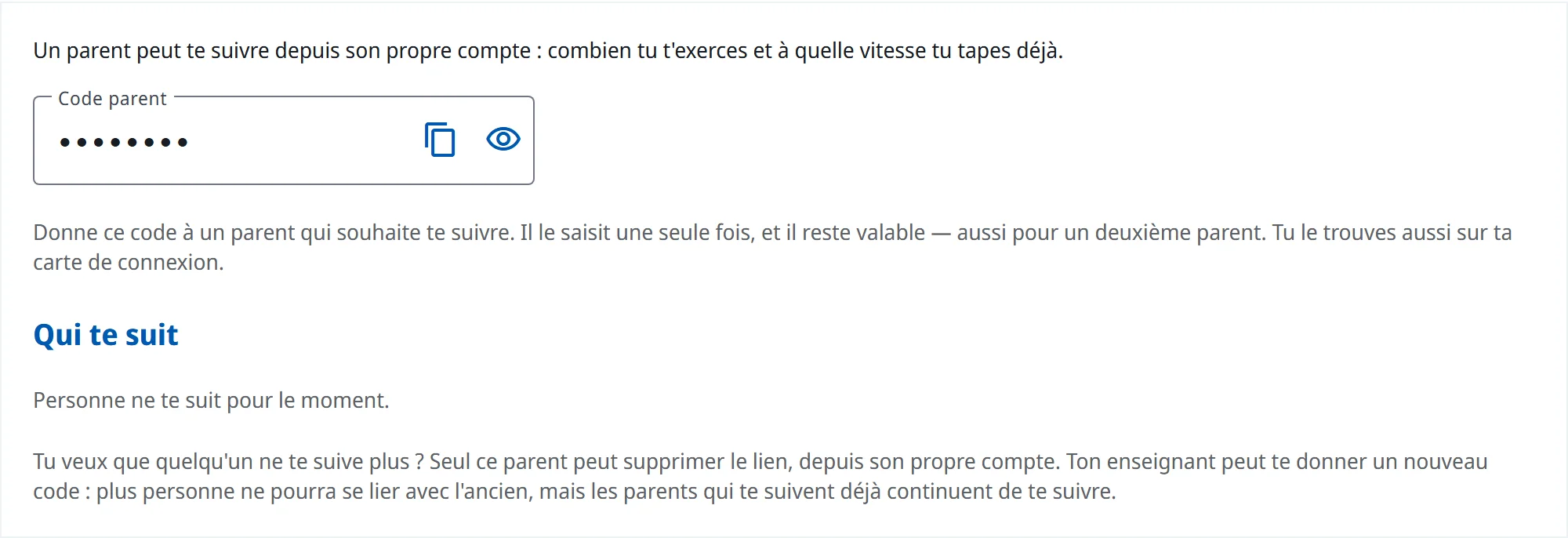 Ton code parent et qui te suit